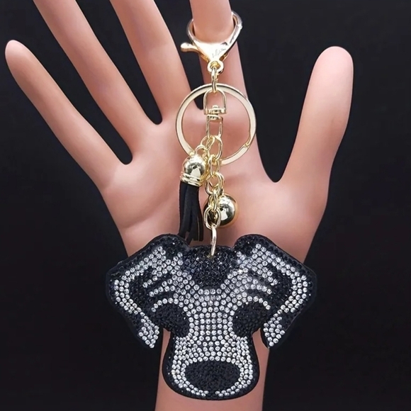 Bling Dog Crystal Rhinestone Keychain Bag Charm - Picture 4 of 5